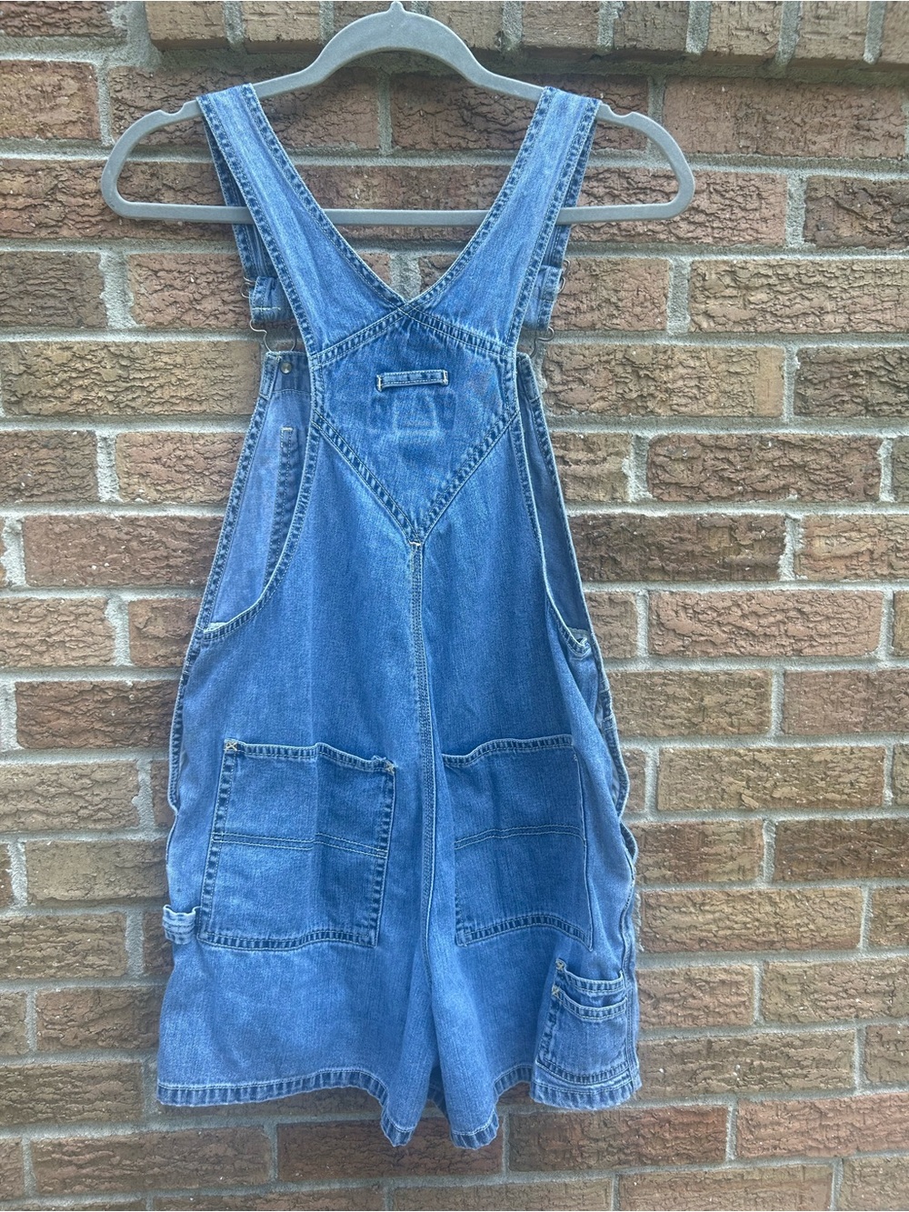Old Navy Light Blue Denim Short Overalls size small - Picture 9 of 13